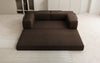 Luxuriöses Designer Lazy 3-Sitzer Schlafsofa mit Bouclé-Stoff und Stauraum