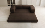 Lade das Bild in den Galerie-Viewer, Luxuriöses Designer Lazy 3-Sitzer Schlafsofa mit Bouclé-Stoff und Stauraum
