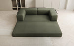 Lade das Bild in den Galerie-Viewer, Luxuriöses Designer Lazy 3-Sitzer Schlafsofa mit Bouclé-Stoff und Stauraum
