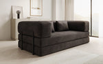 Lade das Bild in den Galerie-Viewer, Luxuriöses &quot;Lazy&quot; 3-Sitzer Samt Designer Sofa mit Schlaffunktion und Stauraum
