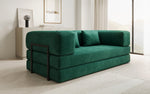 Lade das Bild in den Galerie-Viewer, Luxuriöses &quot;Lazy&quot; 3-Sitzer Samt Designer Sofa mit Schlaffunktion und Stauraum
