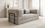 Lade das Bild in den Galerie-Viewer, Luxuriöses &quot;Lazy&quot; 3-Sitzer Samt Designer Sofa mit Schlaffunktion und Stauraum
