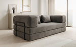 Lade das Bild in den Galerie-Viewer, Luxuriöses &quot;Lazy&quot; 3-Sitzer Samt Designer Sofa mit Schlaffunktion und Stauraum
