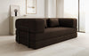 Luxuriöses Designer Lazy 3-Sitzer Schlafsofa mit Bouclé-Stoff und Stauraum