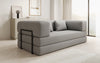 Luxuriöses Designer Lazy 3-Sitzer Schlafsofa mit Bouclé-Stoff und Stauraum