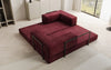 Luxuriöses "Lazy" 3-Sitzer Samt Designer Sofa mit Schlaffunktion und Stauraum