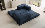 Lade das Bild in den Galerie-Viewer, Luxuriöses &quot;Lazy&quot; 3-Sitzer Samt Designer Sofa mit Schlaffunktion und Stauraum
