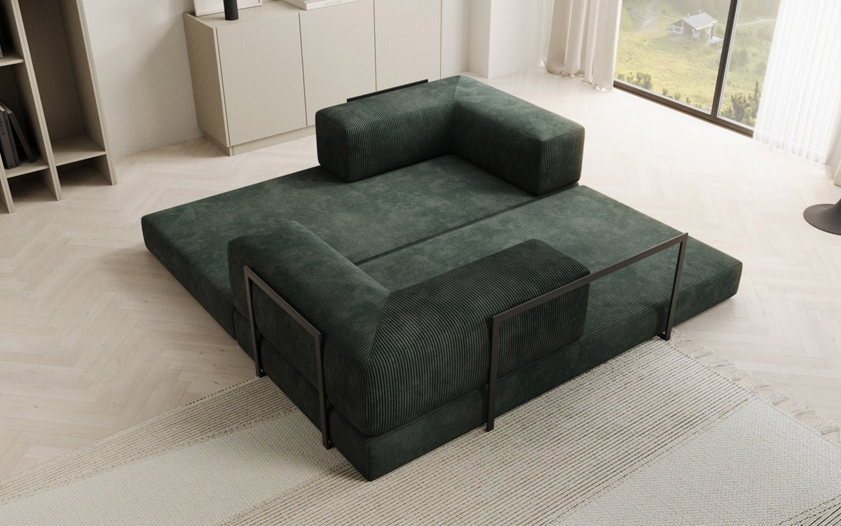 Elegantes, Modernes 3-Sitzer Cordsofa Lazy: Komfort, Schlaffunktion & Praktischer Stauraum