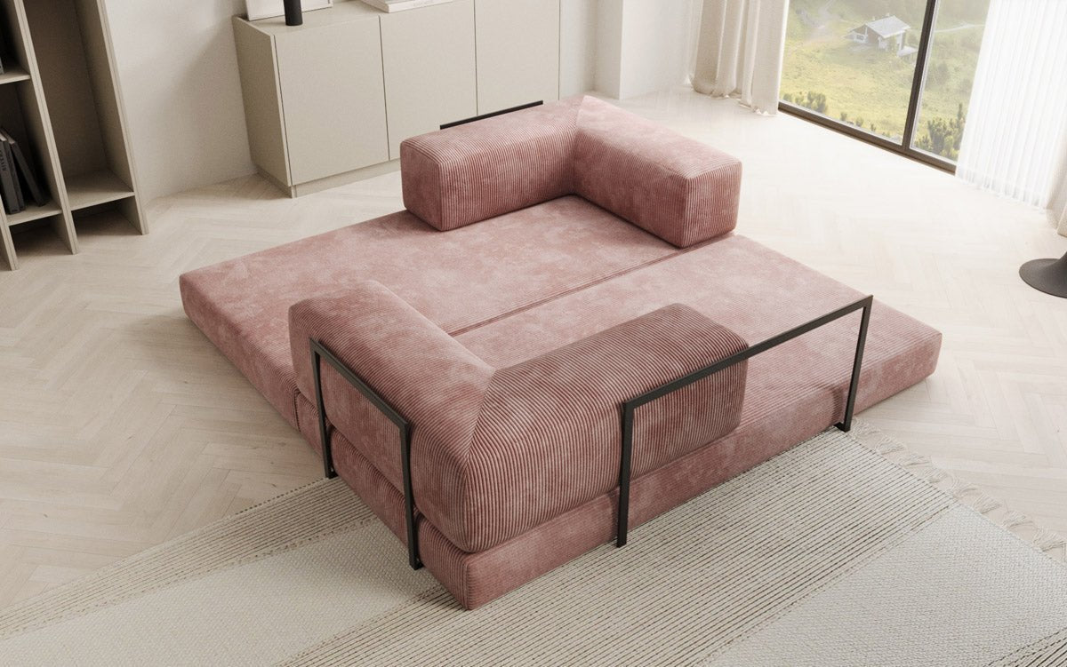 Elegantes, Modernes 3-Sitzer Cordsofa Lazy: Komfort, Schlaffunktion & Praktischer Stauraum