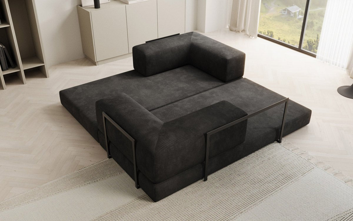 Elegantes, Modernes 3-Sitzer Cordsofa Lazy: Komfort, Schlaffunktion & Praktischer Stauraum