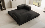 Lade das Bild in den Galerie-Viewer, Luxuriöses Designer Lazy 3-Sitzer Schlafsofa mit Stauraum in Bouclé
