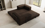 Lade das Bild in den Galerie-Viewer, Luxuriöses Designer Lazy 3-Sitzer Schlafsofa mit Bouclé-Stoff und Stauraum
