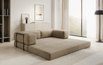 Lade das Bild in den Galerie-Viewer, Luxuriöses &quot;Lazy&quot; 3-Sitzer Samt Designer Sofa mit Schlaffunktion und Stauraum
