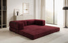 Luxuriöses "Lazy" 3-Sitzer Samt Designer Sofa mit Schlaffunktion und Stauraum