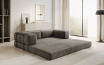 Lade das Bild in den Galerie-Viewer, Luxuriöses &quot;Lazy&quot; 3-Sitzer Samt Designer Sofa mit Schlaffunktion und Stauraum
