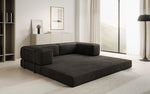 Lade das Bild in den Galerie-Viewer, Luxuriöses &quot;Lazy&quot; 3-Sitzer Samt Designer Sofa mit Schlaffunktion und Stauraum
