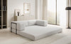 Luxuriöses Designer Lazy 3-Sitzer Schlafsofa mit Bouclé-Stoff und Stauraum