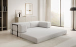 Lade das Bild in den Galerie-Viewer, Luxuriöses Designer Lazy 3-Sitzer Schlafsofa mit Bouclé-Stoff und Stauraum
