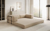 Luxuriöses Designer Lazy 3-Sitzer Schlafsofa mit Bouclé-Stoff und Stauraum