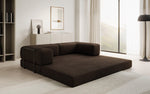 Lade das Bild in den Galerie-Viewer, Luxuriöses Designer Lazy 3-Sitzer Schlafsofa mit Bouclé-Stoff und Stauraum
