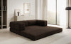 Luxuriöses Designer Lazy 3-Sitzer Schlafsofa mit Stauraum in Bouclé