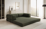 Lade das Bild in den Galerie-Viewer, Luxuriöses Designer Lazy 3-Sitzer Schlafsofa mit Bouclé-Stoff und Stauraum
