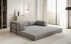 Luxuriöses Designer Lazy 3-Sitzer Schlafsofa mit Bouclé-Stoff und Stauraum