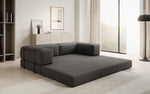Lade das Bild in den Galerie-Viewer, Luxuriöses Designer Lazy 3-Sitzer Schlafsofa mit Bouclé-Stoff und Stauraum
