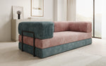 Lade das Bild in den Galerie-Viewer, Luxuriöses 3-Sitzer Schlafsofa: Bequemes Cord-Design mit Stauraum in Bubblegum
