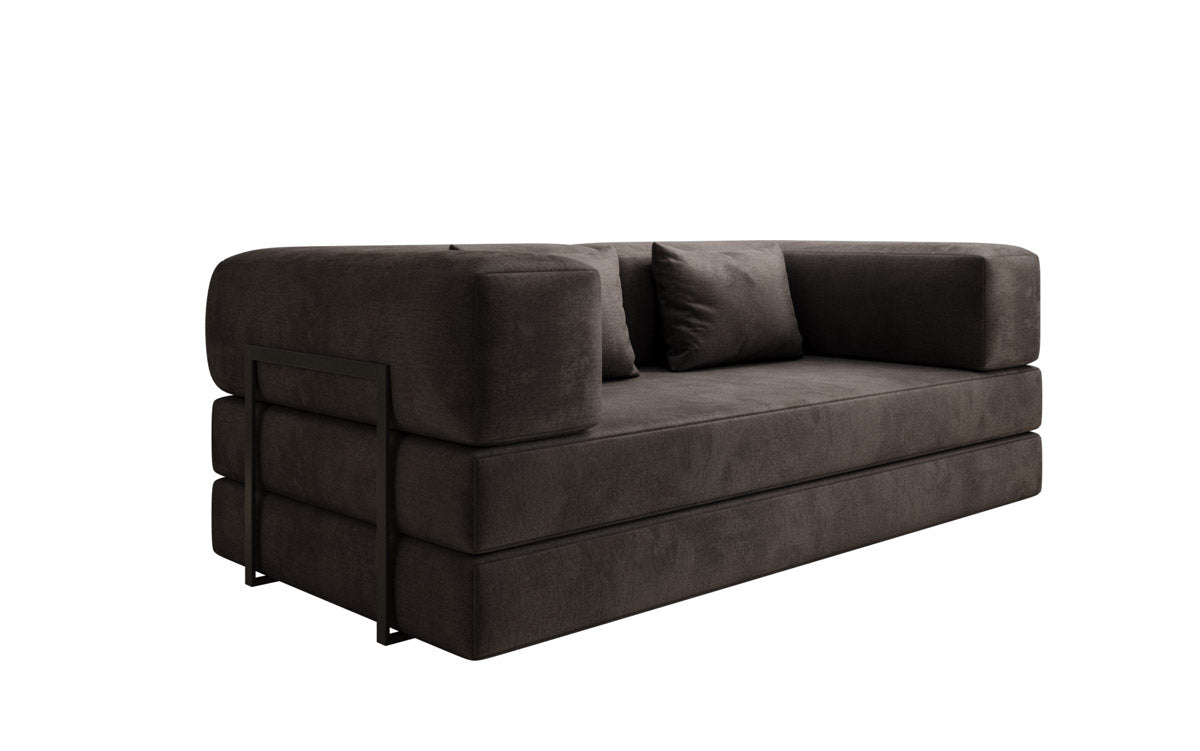 Luxuriöses "Lazy" 3-Sitzer Samt Designer Sofa mit Schlaffunktion und Stauraum
