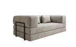 Lade das Bild in den Galerie-Viewer, Luxuriöses &quot;Lazy&quot; 3-Sitzer Samt Designer Sofa mit Schlaffunktion und Stauraum
