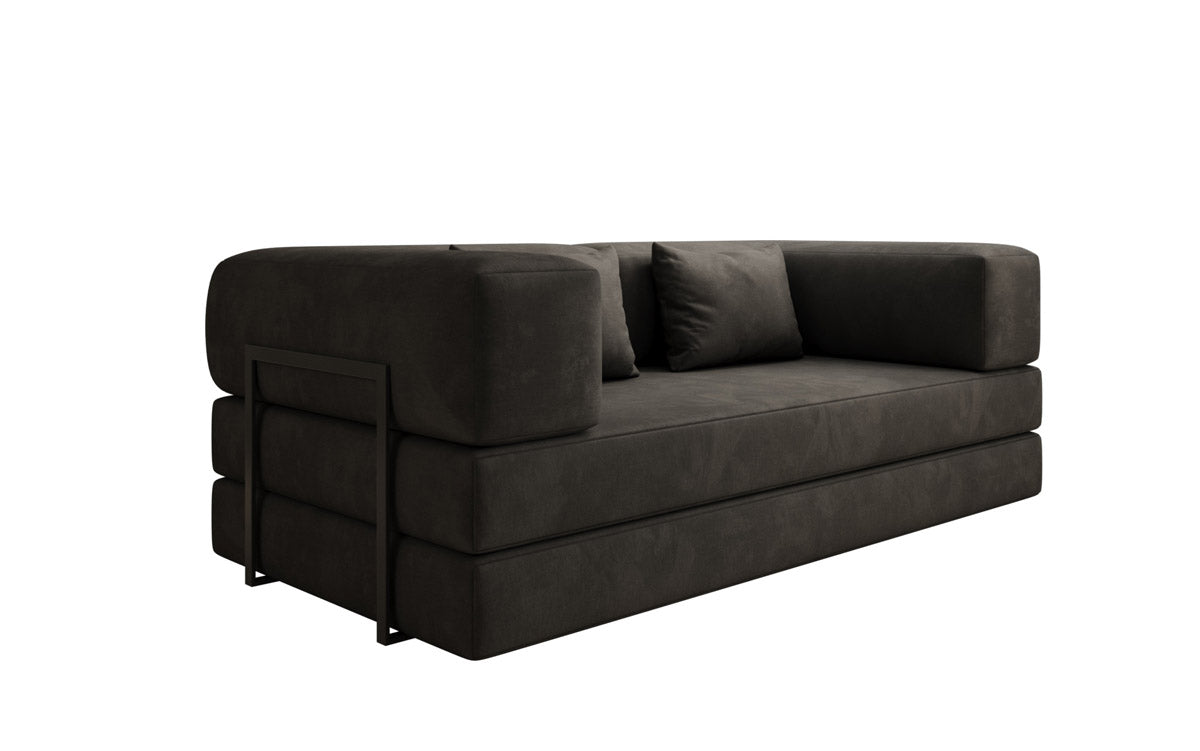 Luxuriöses "Lazy" 3-Sitzer Samt Designer Sofa mit Schlaffunktion und Stauraum