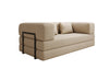 Luxuriöses Designer Lazy 3-Sitzer Schlafsofa mit Bouclé-Stoff und Stauraum