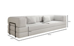 Lade das Bild in den Galerie-Viewer, Luxuriöses XXL Designer Bouclé Sofa – 3 Sitzer mit Schlaffunktion &amp; Stauraum
