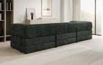 Lade das Bild in den Galerie-Viewer, Luxuriöses Designer Cord Sofa XXL: 3-Sitzer mit Schlaffunktion &amp; Stauraum
