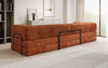Luxuriöses Designer Cord Sofa XXL: 3-Sitzer mit Schlaffunktion & Stauraum