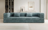 Luxuriöses Designer Cord Sofa XXL: 3-Sitzer mit Schlaffunktion & Stauraum