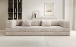Lade das Bild in den Galerie-Viewer, Luxuriöses Designer Cord Sofa XXL: 3-Sitzer mit Schlaffunktion &amp; Stauraum
