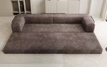 Lade das Bild in den Galerie-Viewer, Luxuriöses Designer Cord Sofa XXL: 3-Sitzer mit Schlaffunktion &amp; Stauraum
