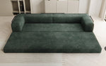 Lade das Bild in den Galerie-Viewer, Luxuriöses Designer Cord Sofa XXL: 3-Sitzer mit Schlaffunktion &amp; Stauraum

