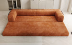 Lade das Bild in den Galerie-Viewer, Luxuriöses Designer Cord Sofa XXL: 3-Sitzer mit Schlaffunktion &amp; Stauraum
