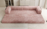 Lade das Bild in den Galerie-Viewer, Luxuriöses Designer Cord Sofa XXL: 3-Sitzer mit Schlaffunktion &amp; Stauraum
