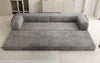 Luxuriöses Designer Cord Sofa XXL: 3-Sitzer mit Schlaffunktion & Stauraum