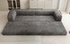 Luxuriöses Designer Cord Sofa XXL: 3-Sitzer mit Schlaffunktion & Stauraum