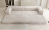 Luxuriöses Designer Cord Sofa XXL: 3-Sitzer mit Schlaffunktion & Stauraum