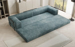 Lade das Bild in den Galerie-Viewer, Luxuriöses Designer Cord Sofa XXL: 3-Sitzer mit Schlaffunktion &amp; Stauraum
