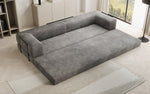 Lade das Bild in den Galerie-Viewer, Luxuriöses Designer Cord Sofa XXL: 3-Sitzer mit Schlaffunktion &amp; Stauraum
