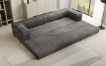 Lade das Bild in den Galerie-Viewer, Luxuriöses Designer Cord Sofa XXL: 3-Sitzer mit Schlaffunktion &amp; Stauraum
