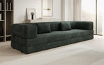 Lade das Bild in den Galerie-Viewer, Luxuriöses Designer Cord Sofa XXL: 3-Sitzer mit Schlaffunktion &amp; Stauraum
