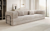 Luxuriöses Designer Cord Sofa XXL: 3-Sitzer mit Schlaffunktion & Stauraum
